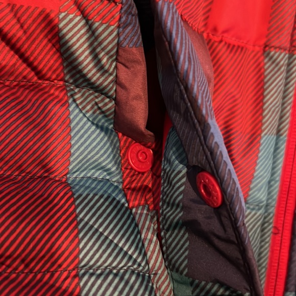 🌸New Land’s End Down Vest 600 Puffer Responsible Down Size Medium Plaid - Picture 3 of 8